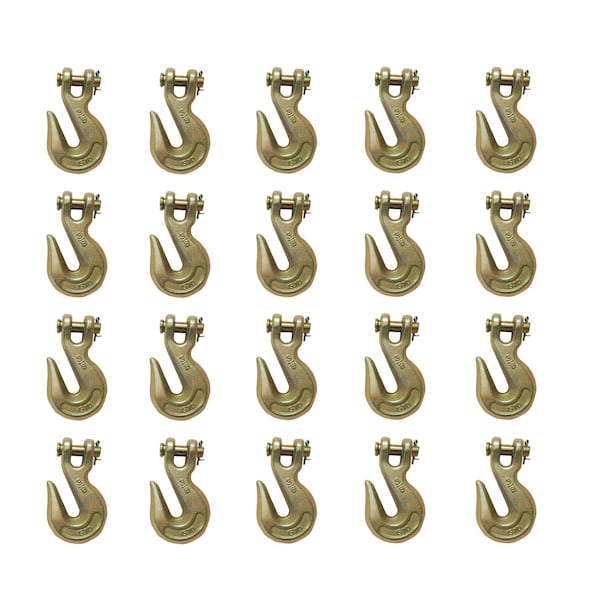 Tie 4 Safe G70 3/8" Clevis Grab Hooks Tow Chain Hook Flatbed Truck Trailer Tie Down, 20PK FH406